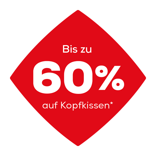 Bis zu 60% auf ausgewählte Kopfkissen
