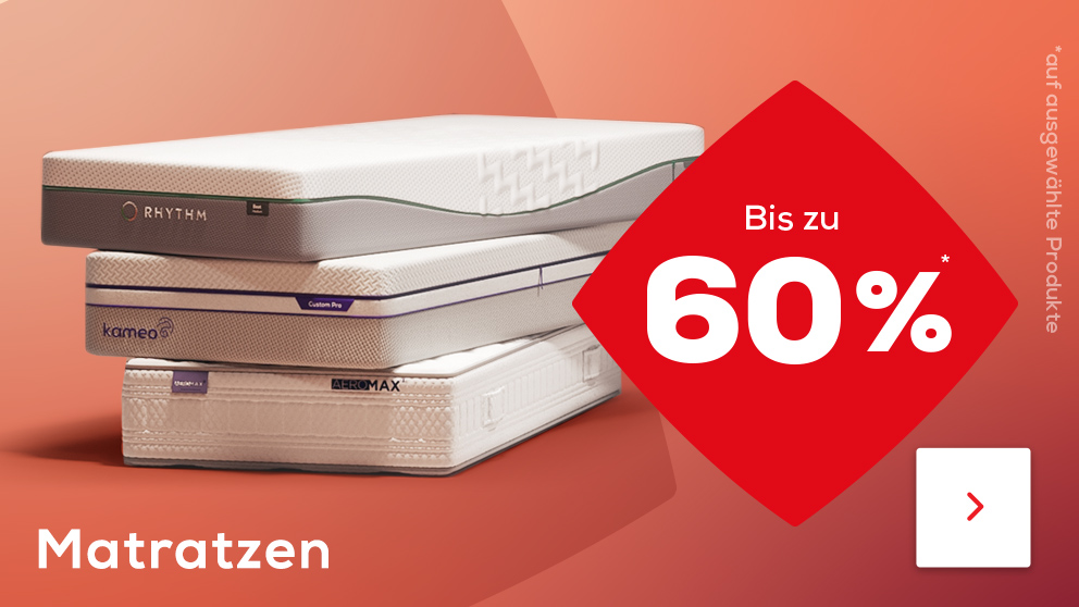 Bis zu 60% Rabatt auf Matratzen 